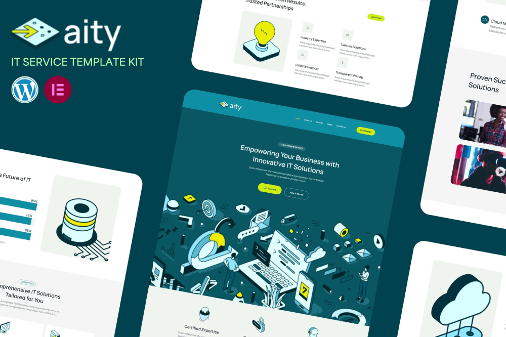 Aity – It & Software Service Elementor Template Kit