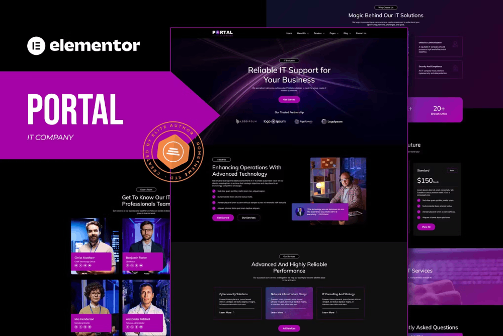 Portal – It Company Elementor Template Kit