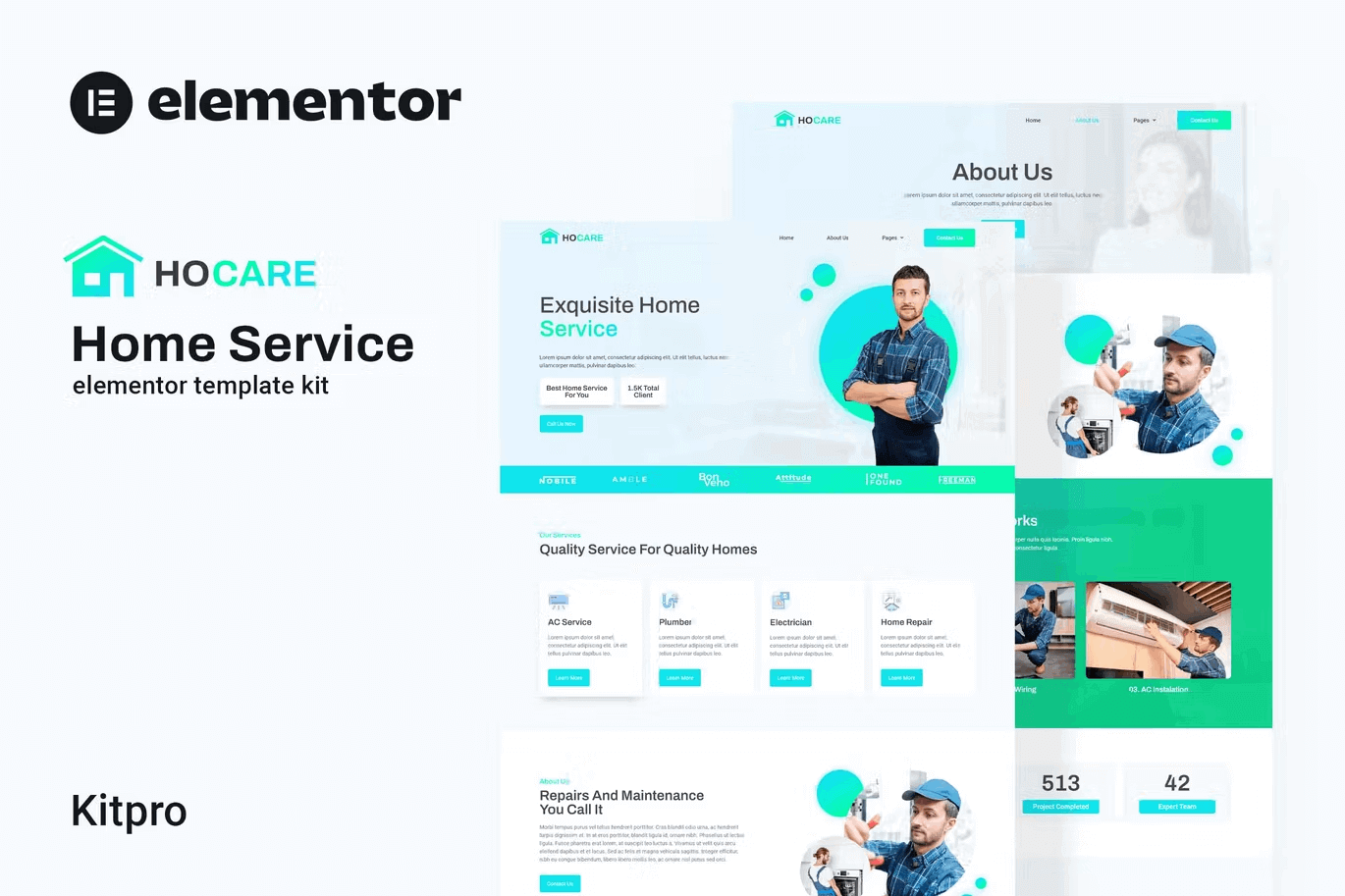 Hocare – Home Service Elementor Template Kit