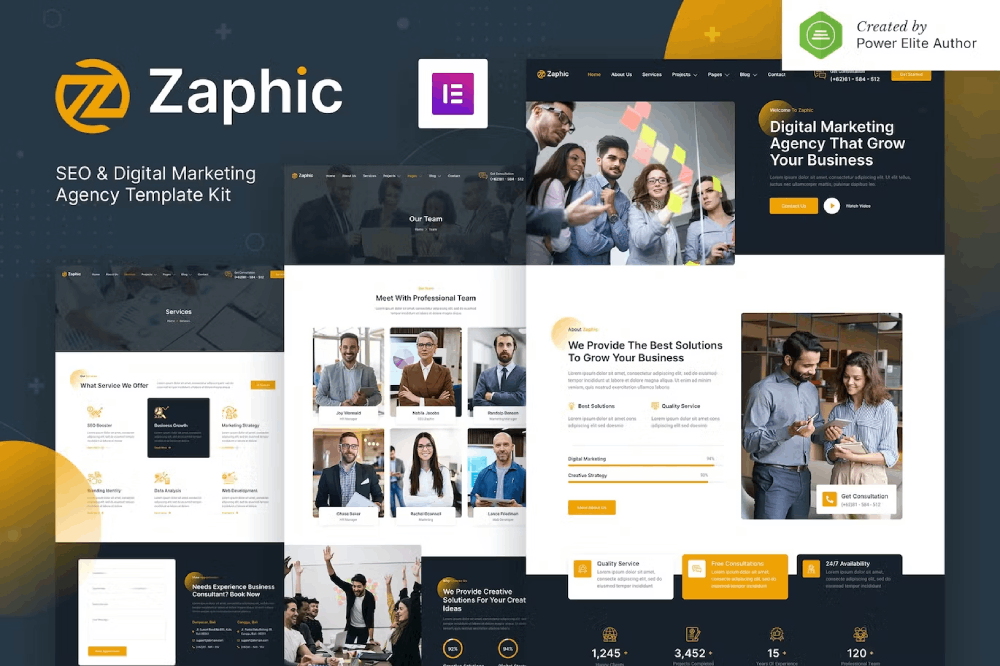 Zaphic – Seo & Digital Marketing Agency Elementor Template Kit