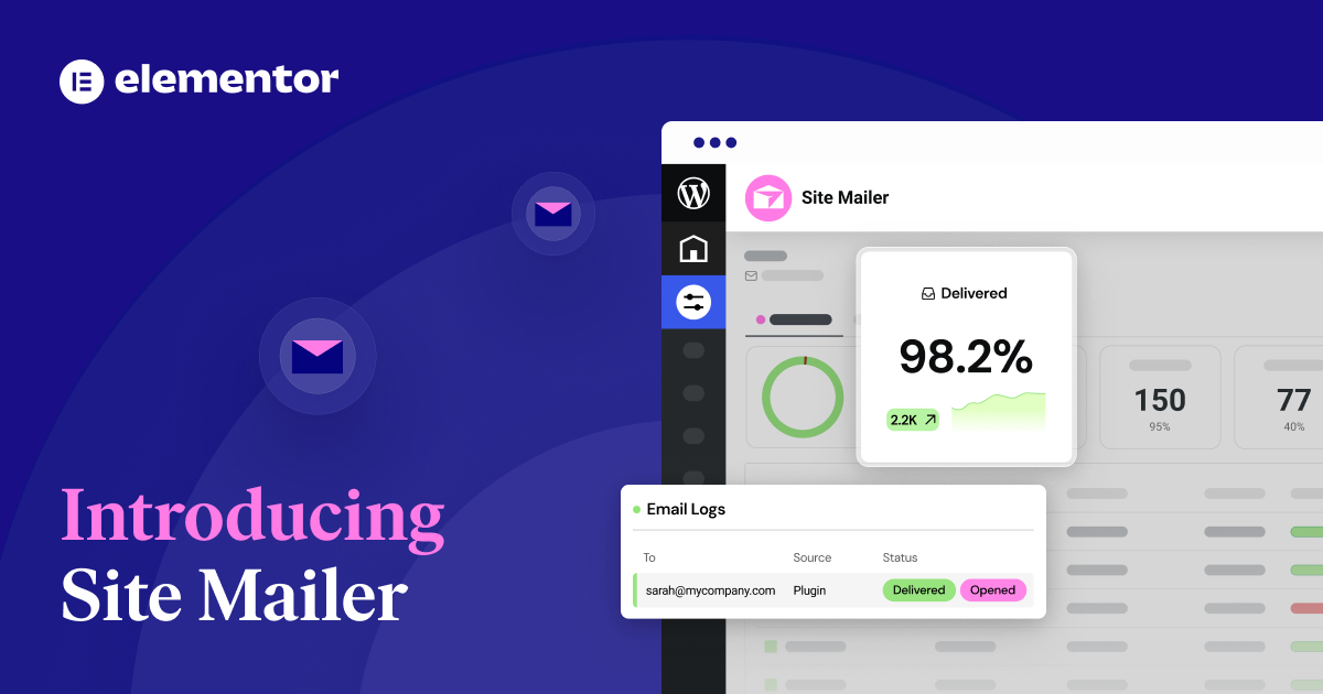 Introducing Site Mailer By Elementor: Improve Your Wordpress Email Deliverability | Elementor