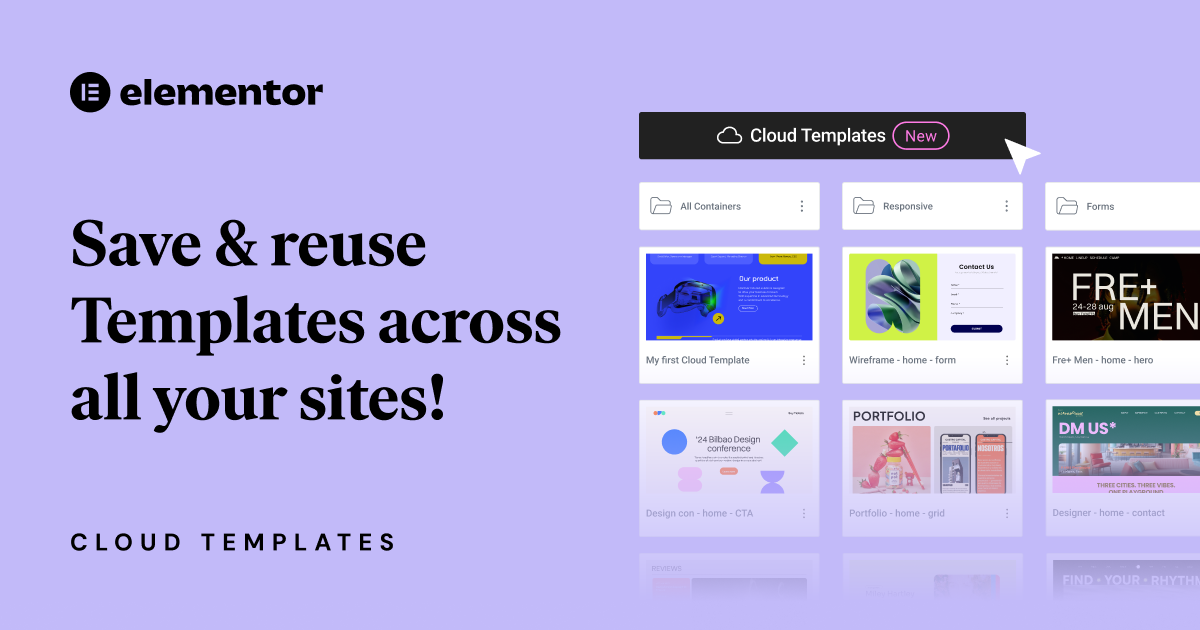 Introducing Cloud Templates: Your Personal Design Library | Elementor