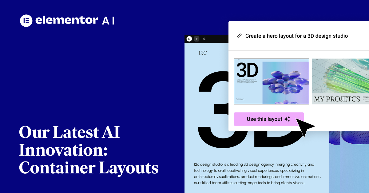 Redefining The Web Creation Experience: Elementor Unveils Ai For Containers
