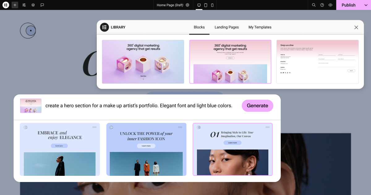 Ai Generate Container Variations From The Template Library 2025 - Elementorhub.com