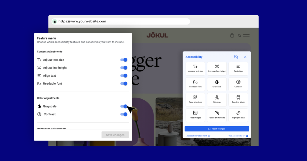 Image Of The Feature Selection Introducing Ally, The New Web Accessibility Plugin By Elementor 4