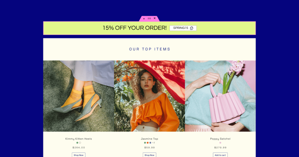 Spring Sale Exit Popups Floating Bars Elementor Io Optimized Get Your Store Ready For Spring Sales 4