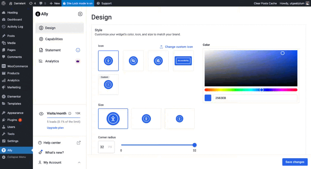 Usability Widget Custom Icon Ally Versions 3.2.0 &Amp; 3.3.0: New Features That Put You In Control 3