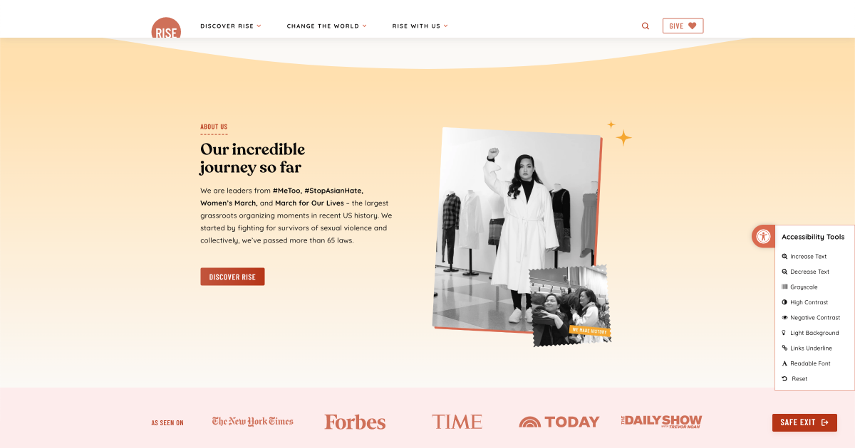 Risenow.us Accessibility