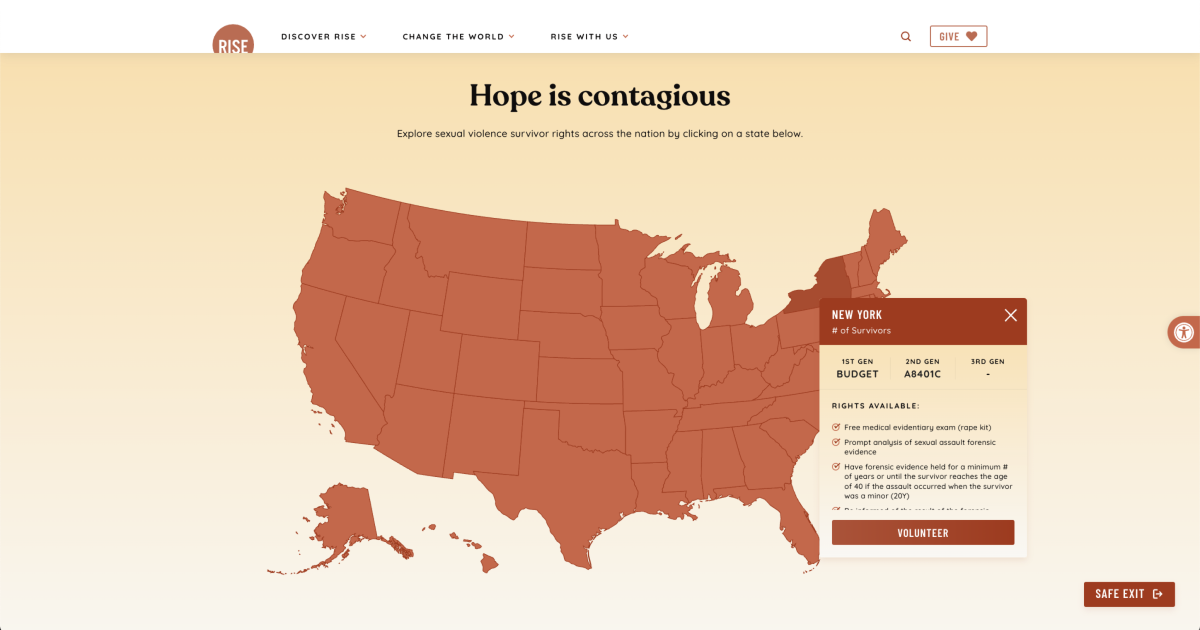 Risenow.us Interactive Map