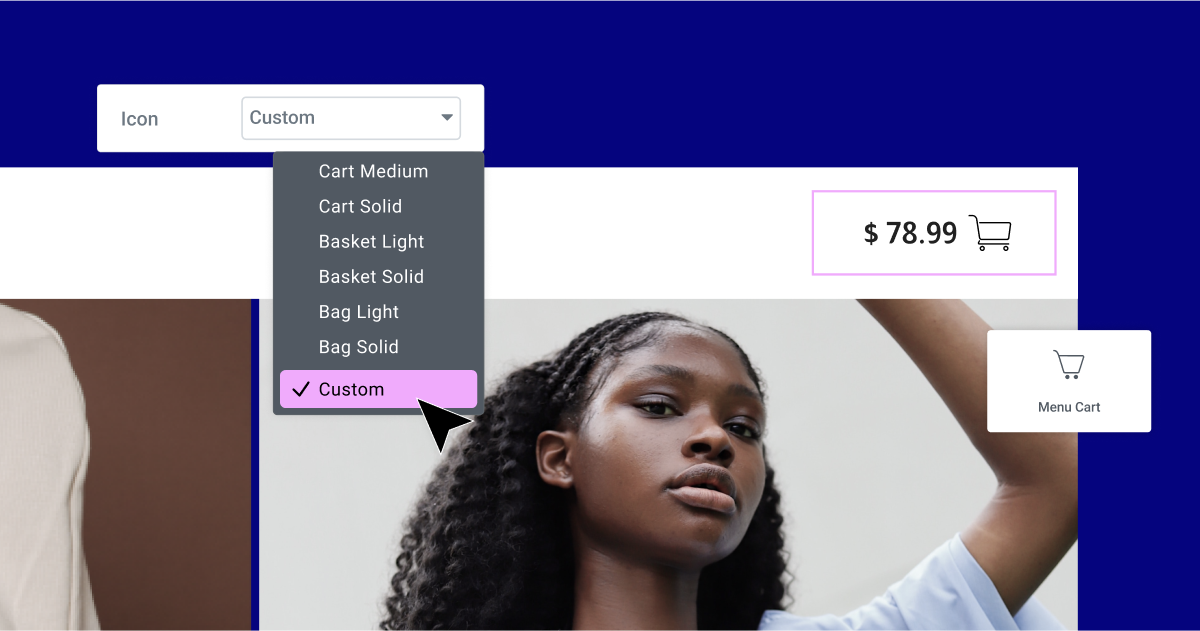 Custom Icons In The Menu Cart Widget 2025 - Elementorhub.com