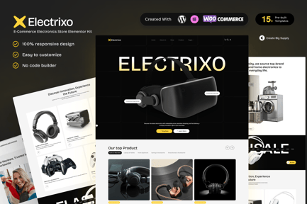 Electrixo – E-Commerce Electronics Store Elementor Template Kit For Gadgets And Tech Retail