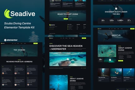 Seadive – Scuba Diving Centre Elementor Template Kit