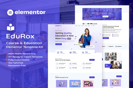 Edurox – Online Course & Education Elementor Pro Template Kit