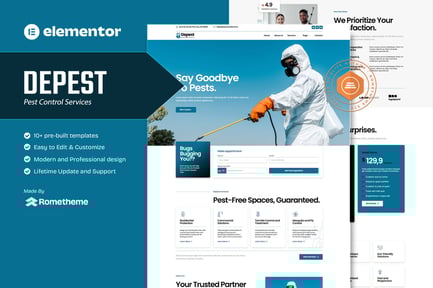 Depest – Pest Control Services Elementor Template Kit