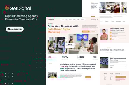 Getdigital – Digital Marketing Agency Elementor Pro Template Kit