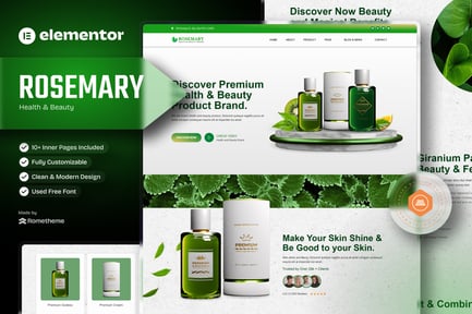 Rosemary – Health & Beauty Brand Elementor Template Kit