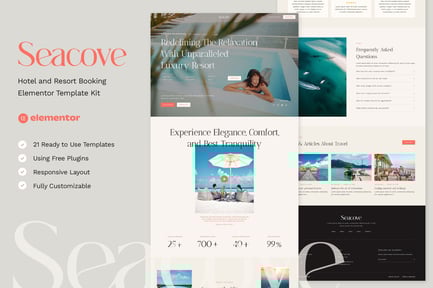 Seacove – Hotel And Resort Booking Elementor Template Kit