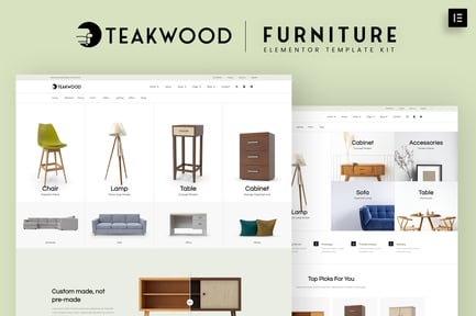 Teakwood – Furniture Shop Elementor Pro Template Kit