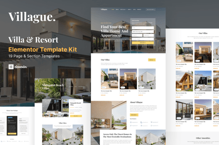 Villague – Private Villa & Resort Elementor Template Kit