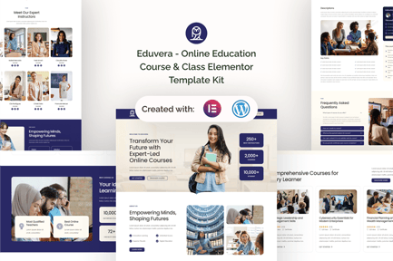 Eduvera – Online Education Course & Class Elementor Template Kit