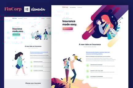 Fincorp – Insurance & Marketing Elementor Template Kit