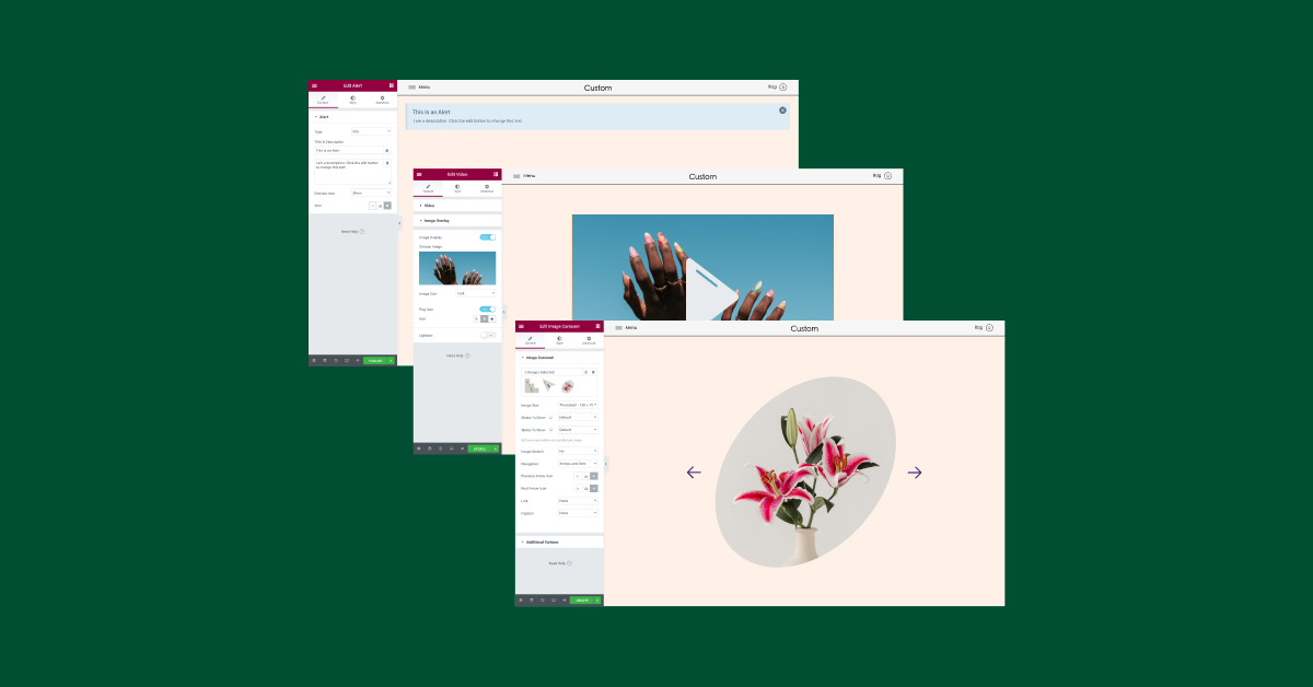 04 Custom Icons in Three Additional Widgets 2025 - ElementorHub.com
