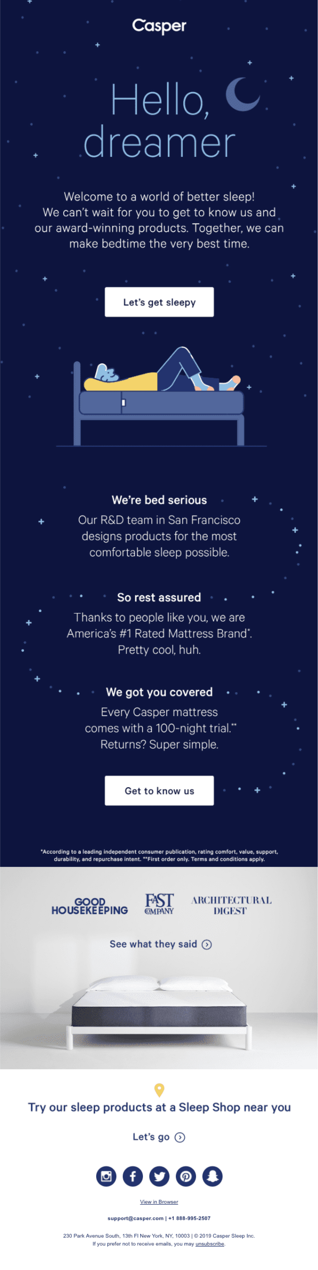 welcome to casper email 2025 - ElementorHub.com