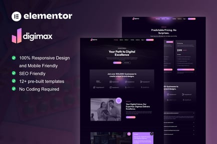 Digimax – Digital Marketing Agency Elementor Pro Template Kit