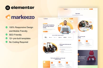 Markeezo – Seo & Digital Marketing Agency Elementor Template Kit