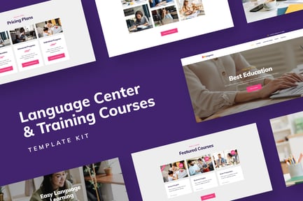 Distance Education – Language Center & Training Courses Template Kit