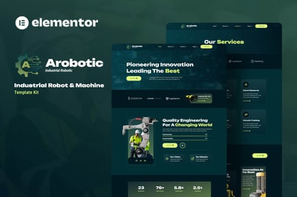 Arobotic – Industrial Robot & Machine Elementor Template Kit