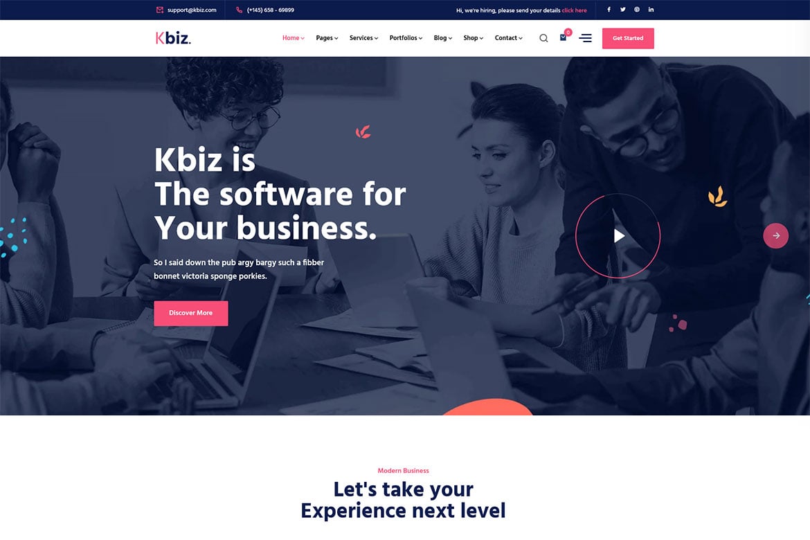 Kbiz – Business And Corporate Wordpress Theme