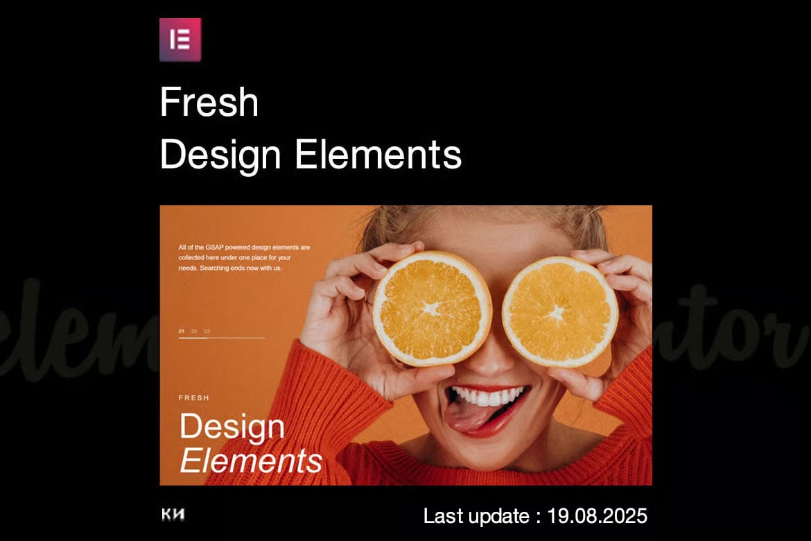 Fresh Design Elements For Elementor