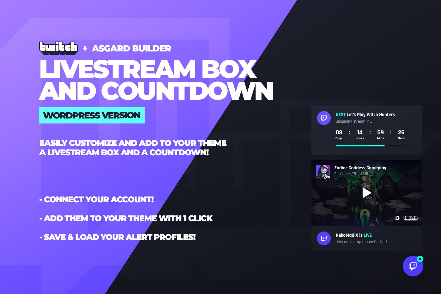 Twitch Livestream Box And Countdown Plugin