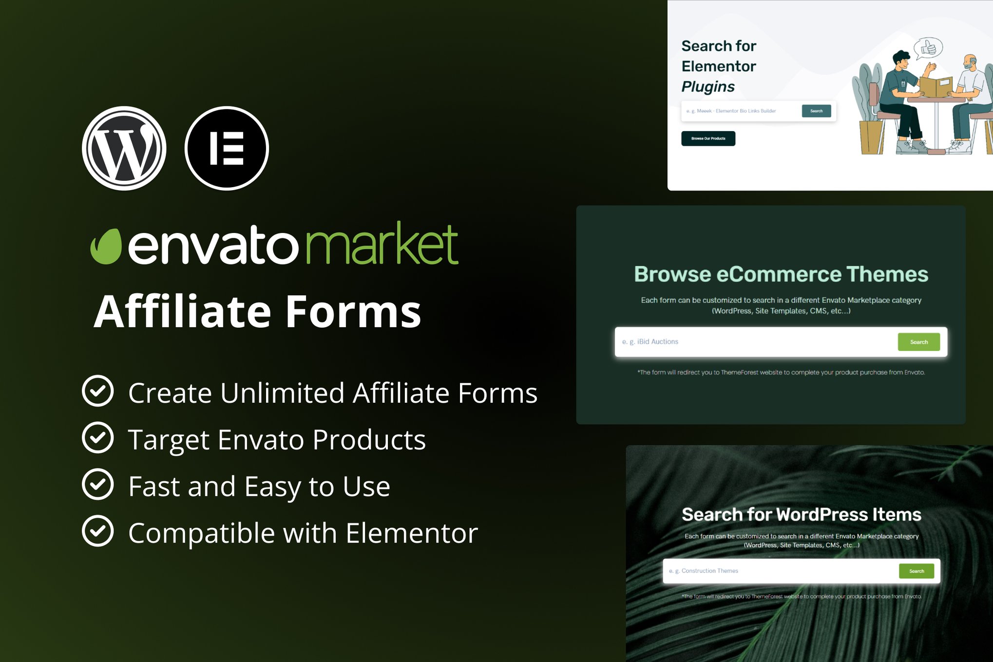 Envato Market Affiliate Forms For Elementor