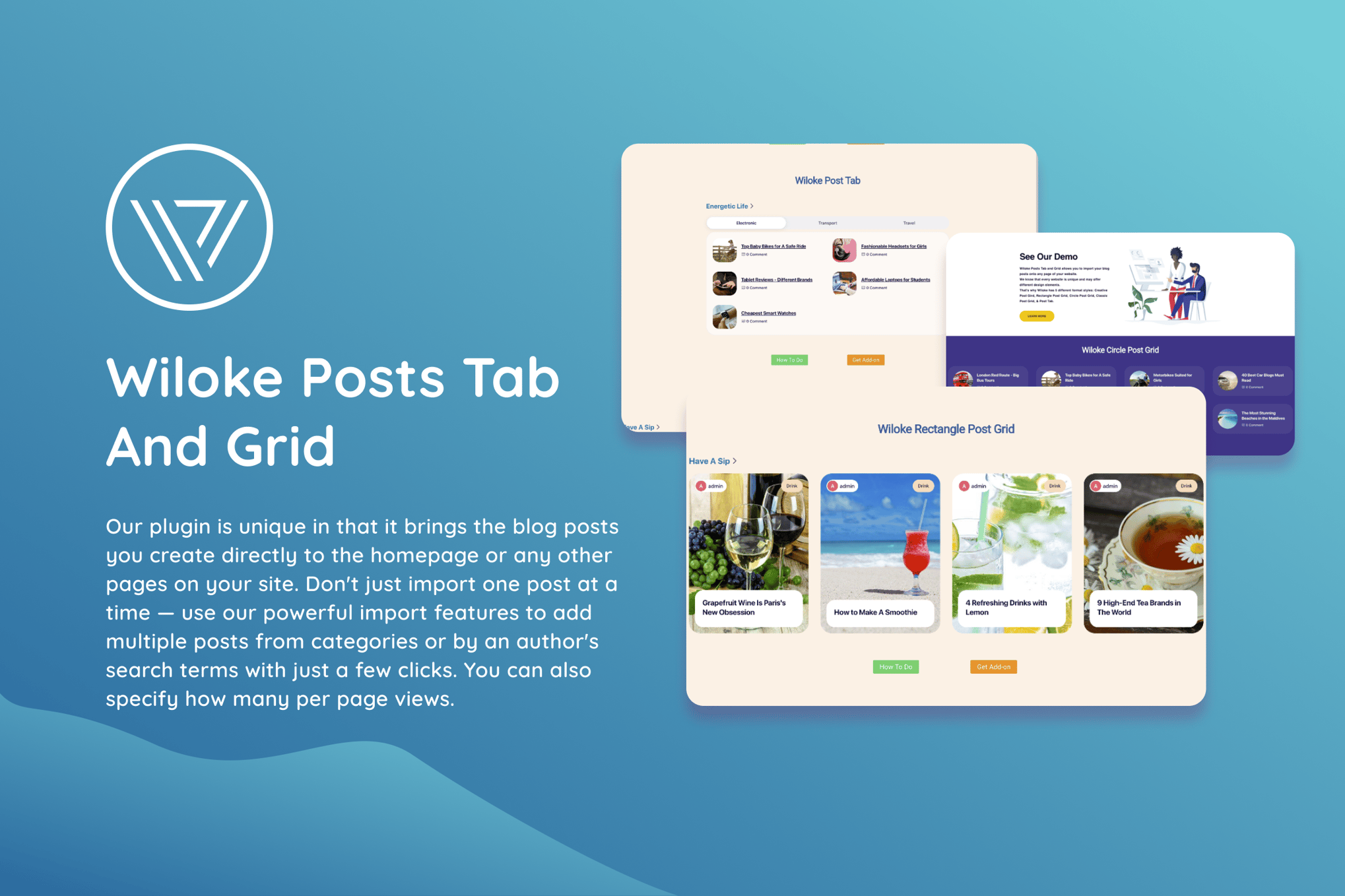 Wiloke Posts Tab And Grid