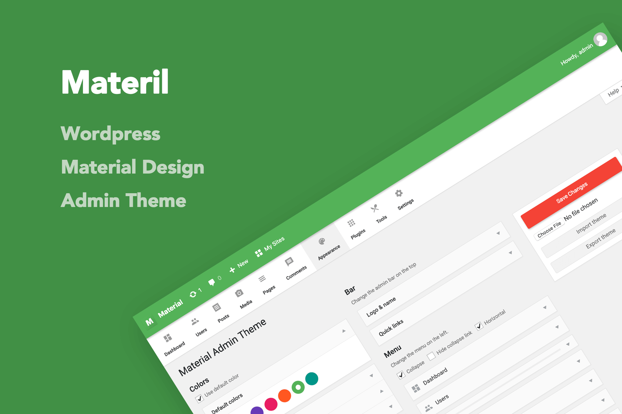 Materil – Wordpress Material Design Admin Theme