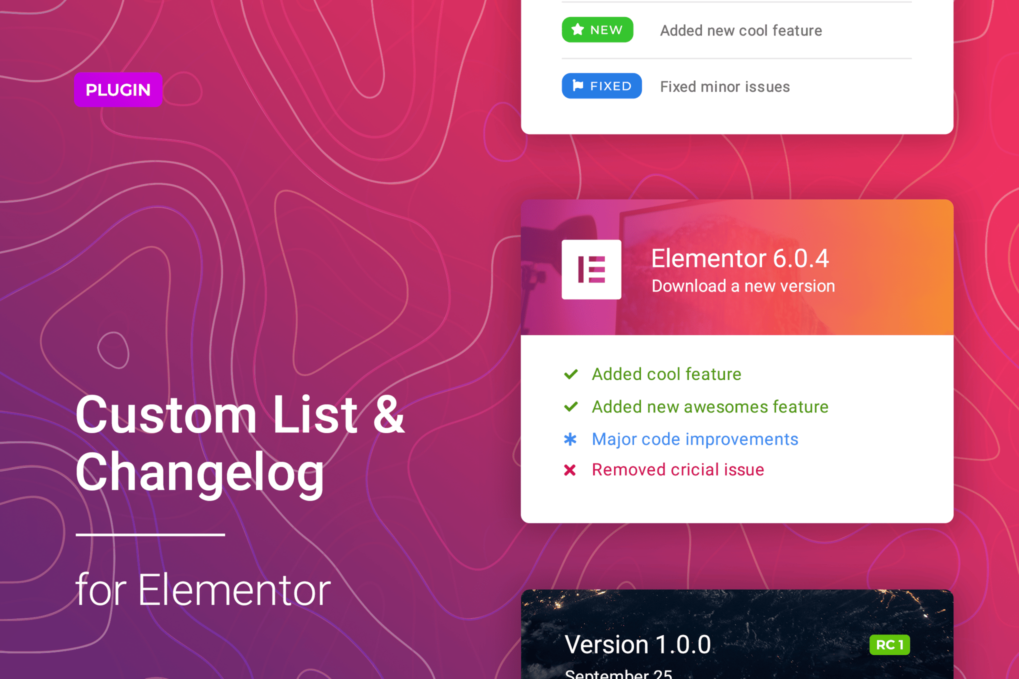 Changelog & Custom List For Elementor