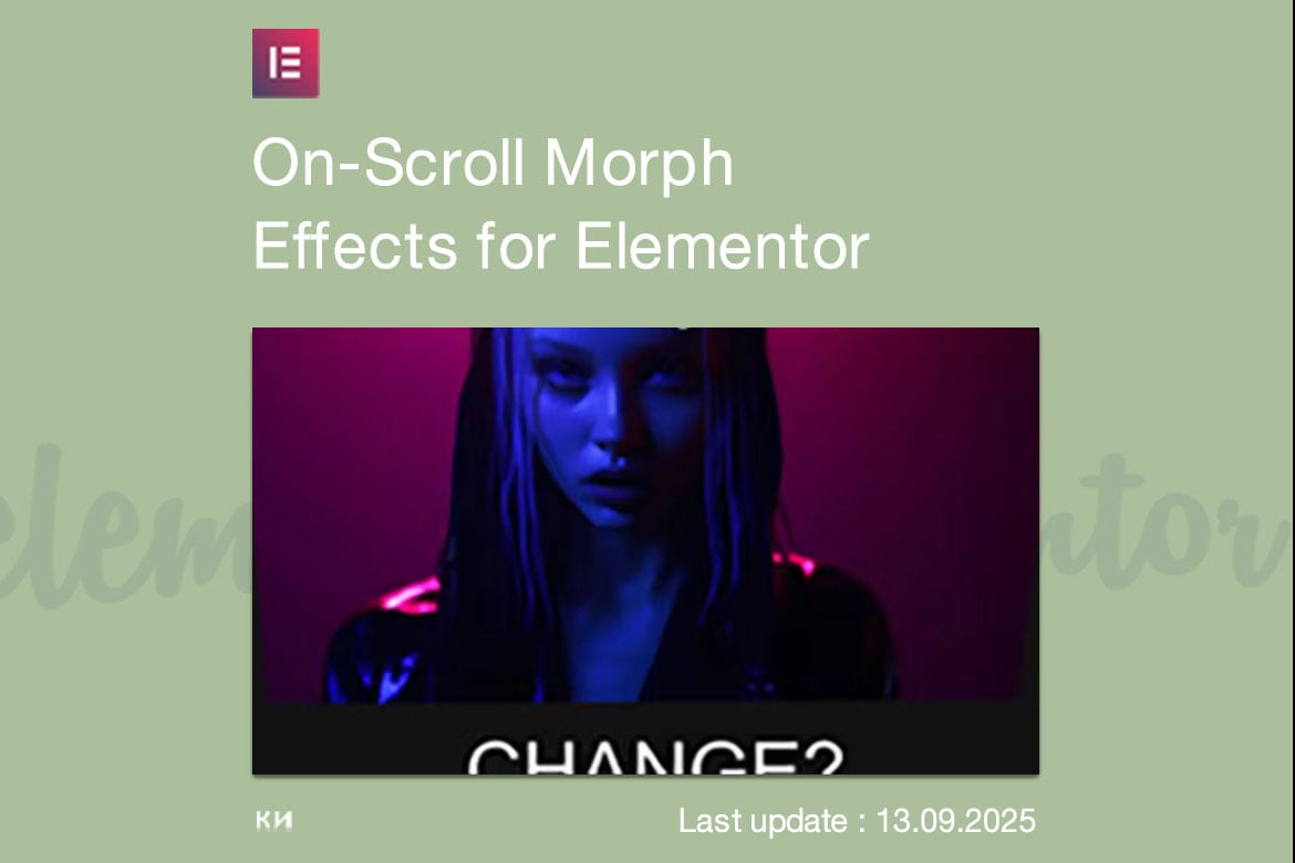 On-Scroll Morph Effects For Elementor