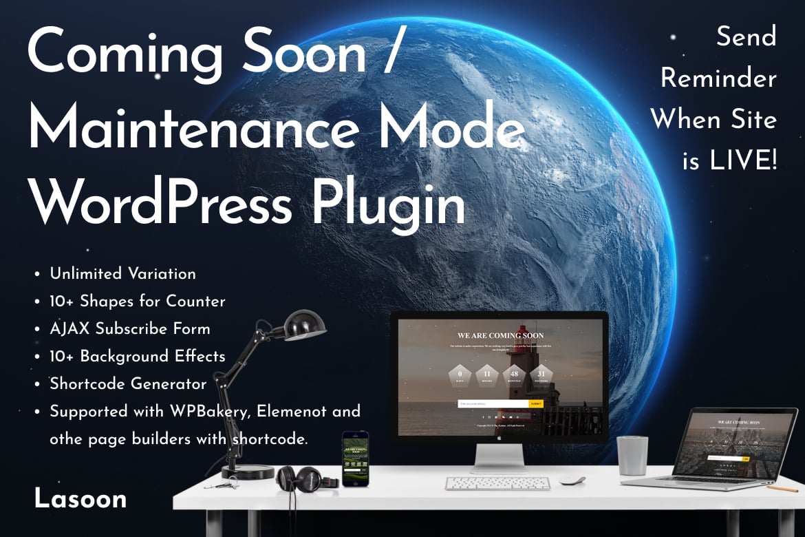 Lasoon – Coming Soon Wordpress Plugin