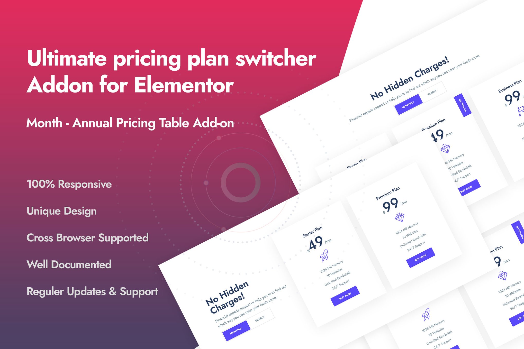 Ultimate Pricing Plan Switcher Addon For Elementor