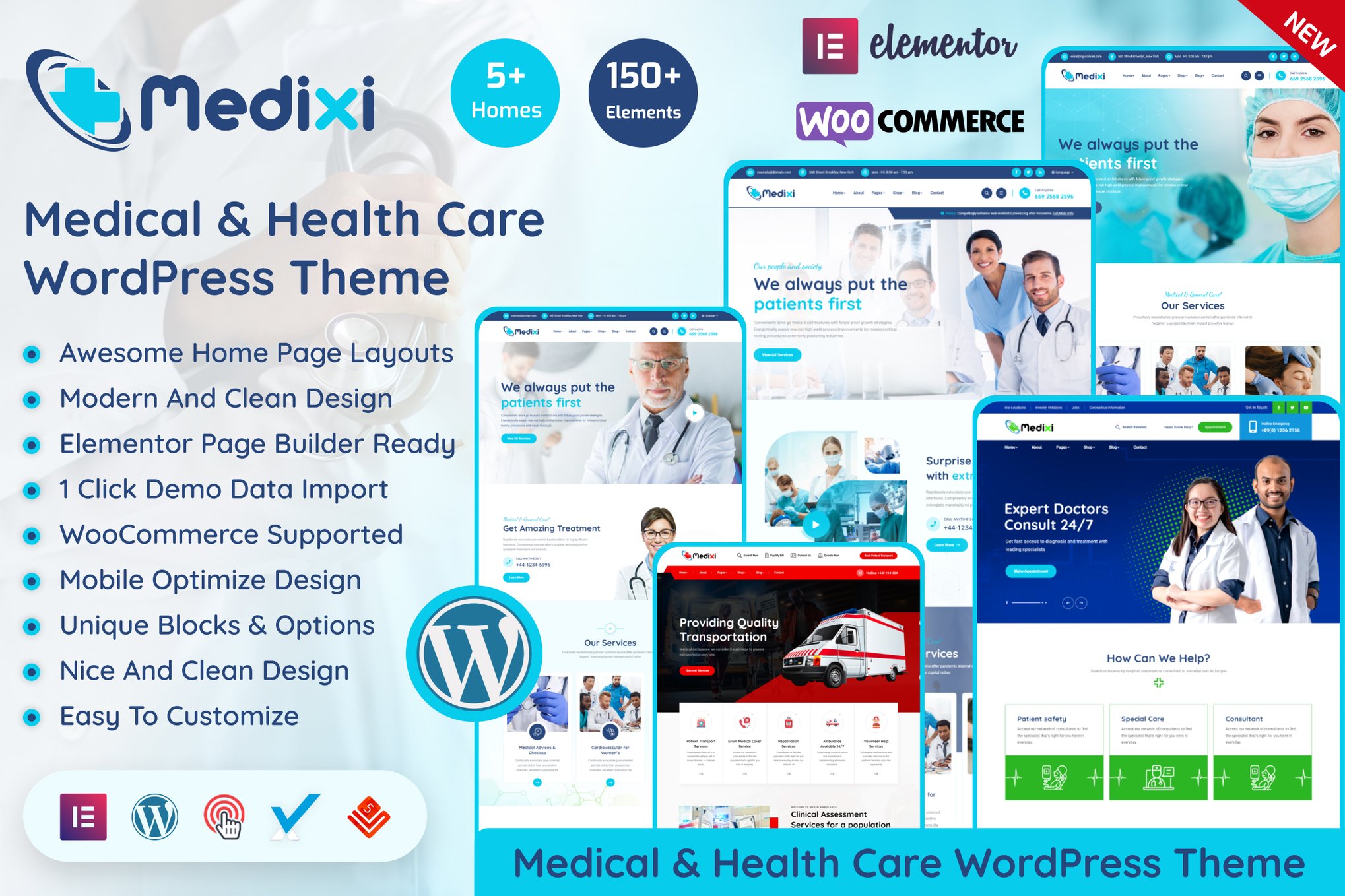 Medixi – Doctor & Medical Care Wordpress Theme