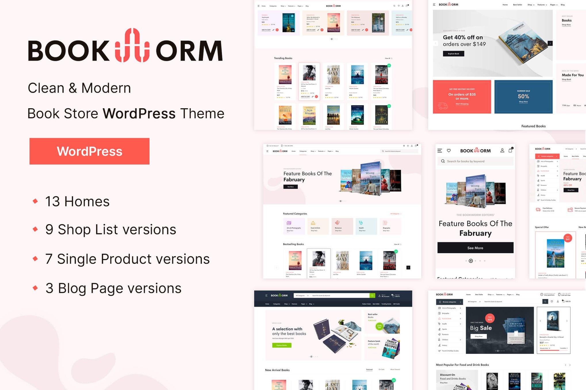 Bookworm – Bookstore & Bookshop Woocommerce Theme