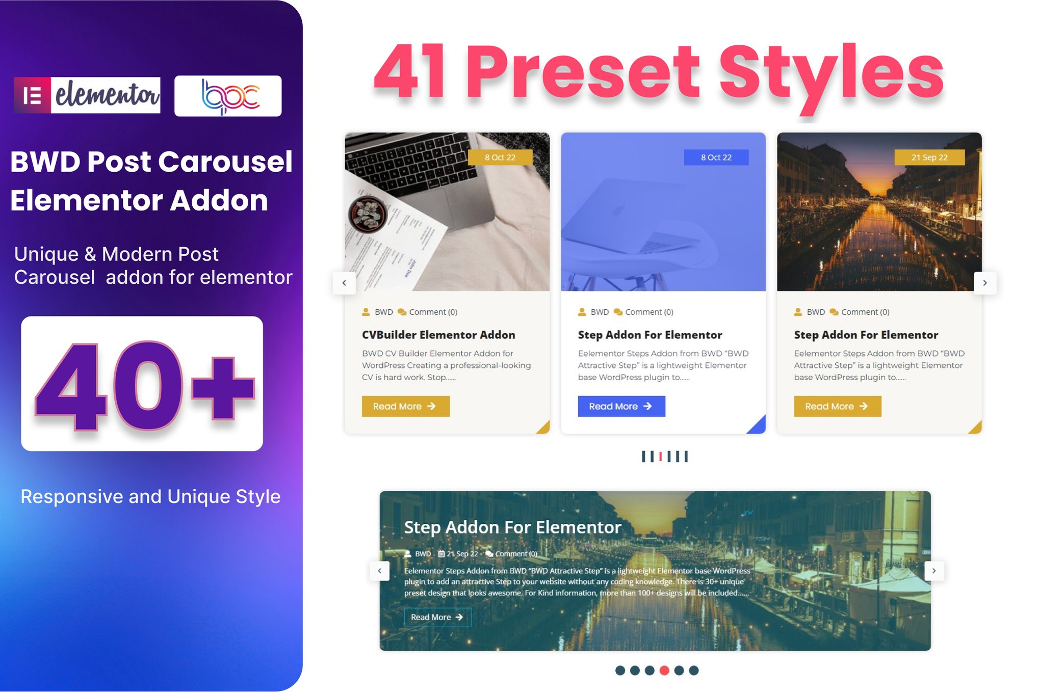 Creative Post Carousel Addon For Elementor