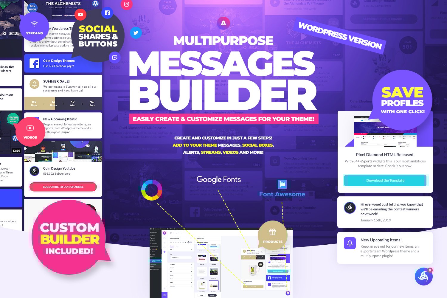 Multipurpose Messages And Social Share Builder