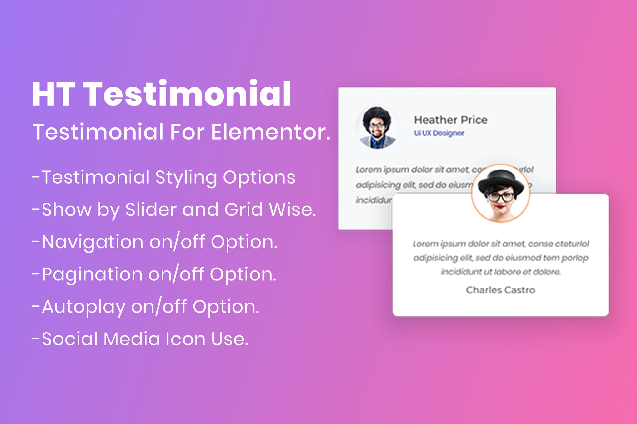 Ht Testimonial For Elementor