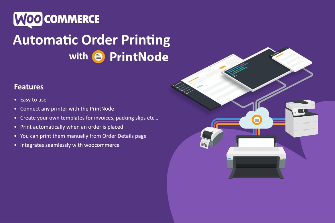 Automatic Order Printing For Woocommerce – ( Print
