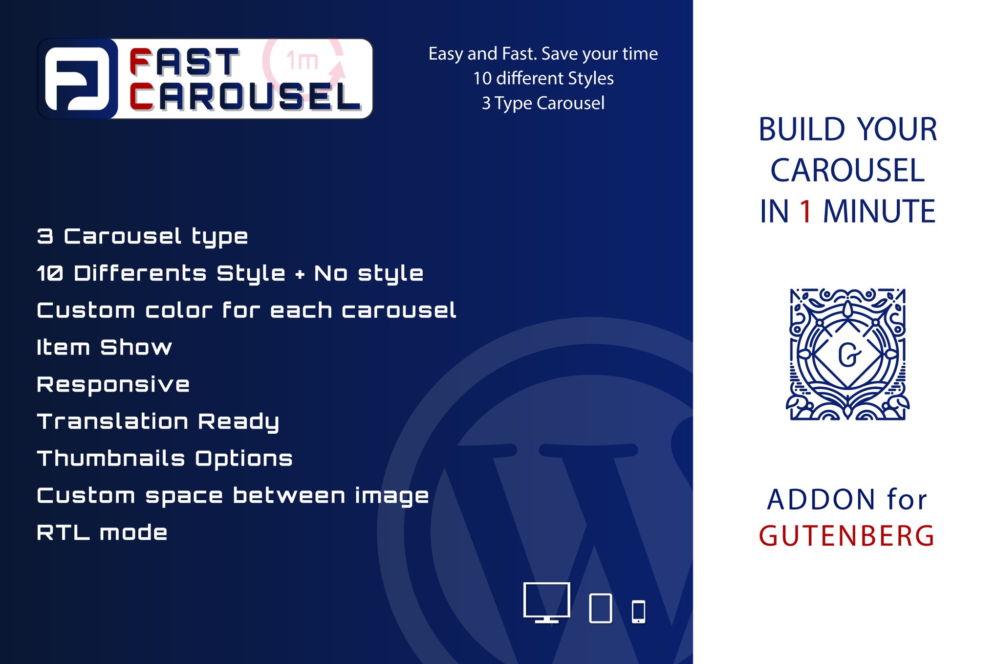 Fast Carousel For Gutenberg – Wordpress Plugin