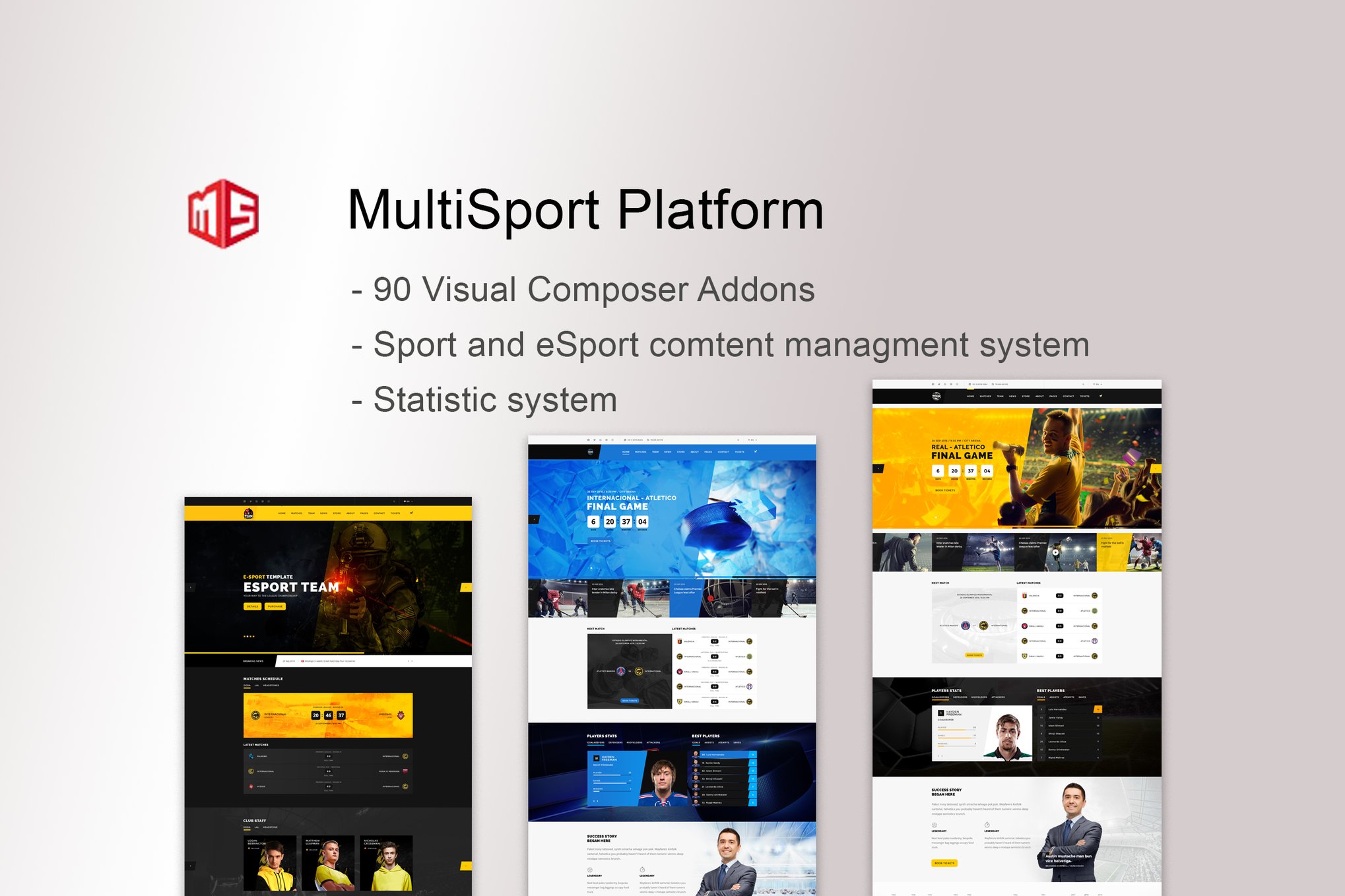 Msp – Multisport & Esport Wordpress Plugin