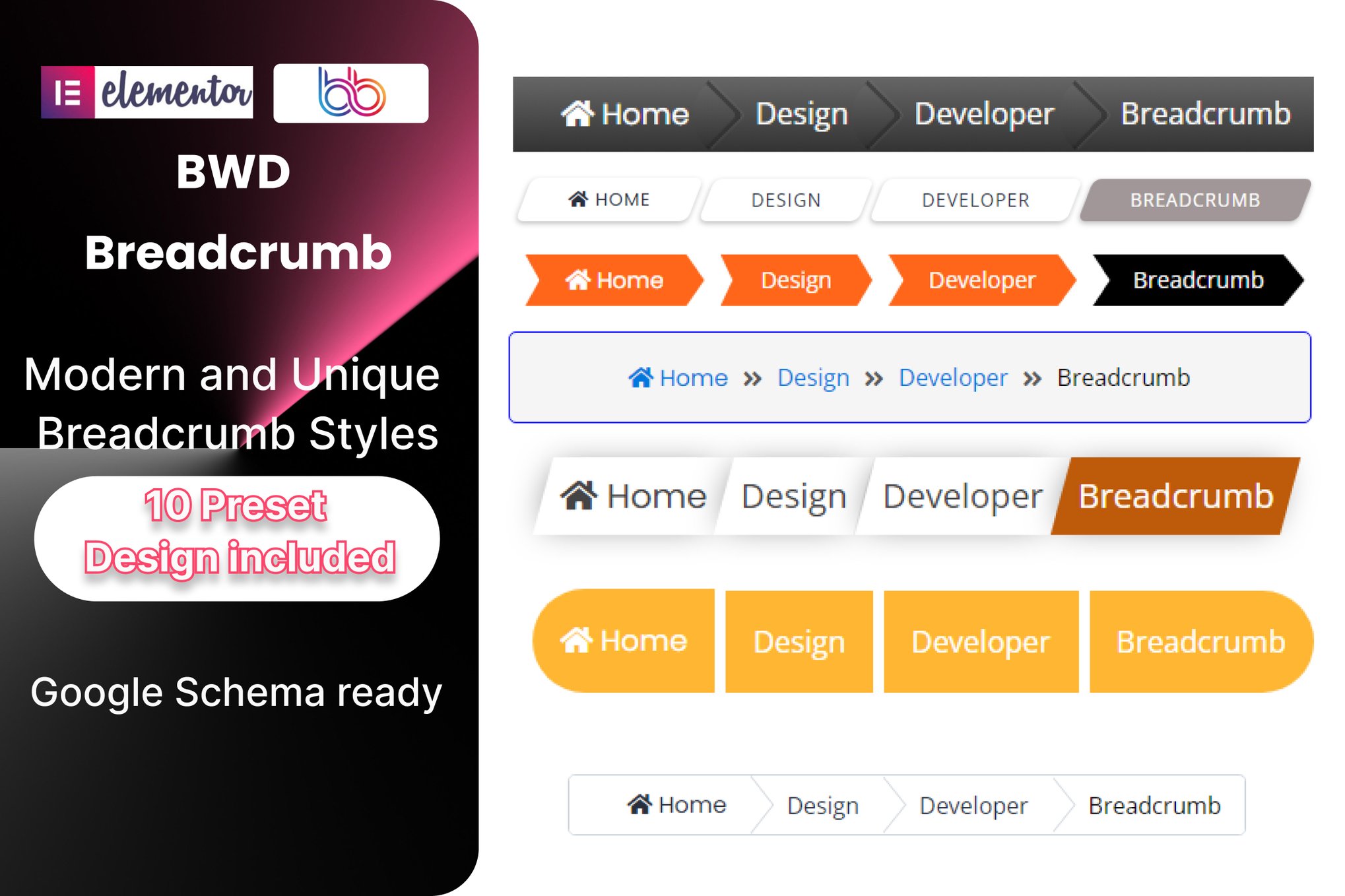 Bwd Breadcrumb Addon For Elementor